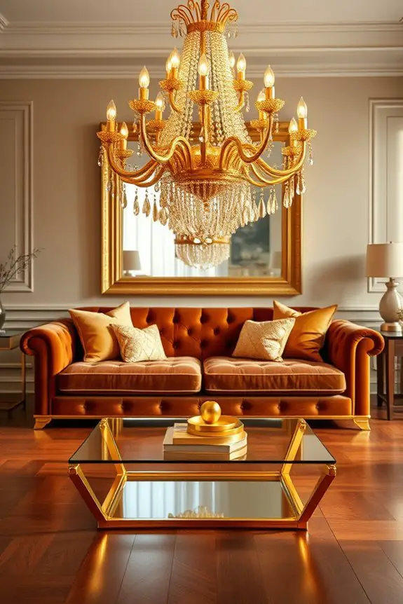 opulent gold chandelier elegance