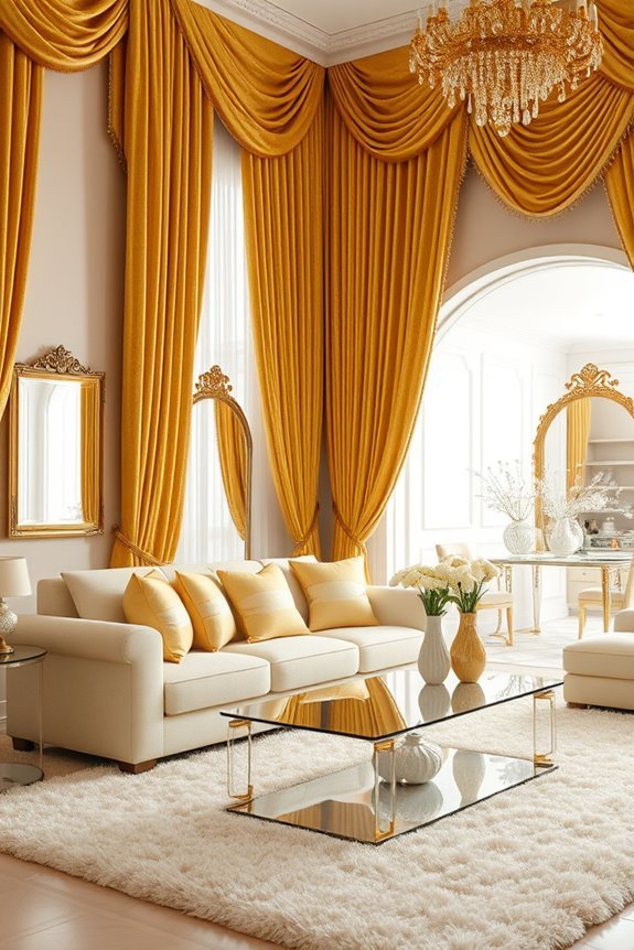 opulent gold curtain elegance