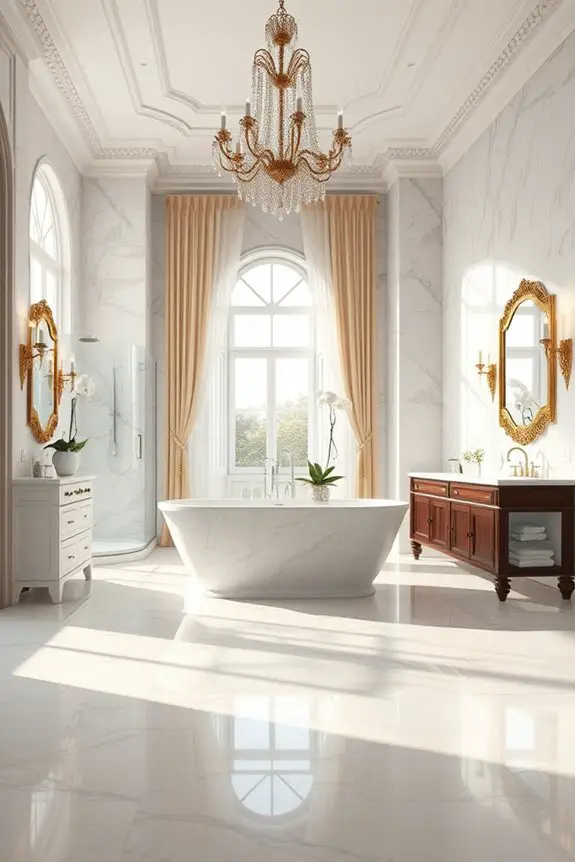 opulent marble bathroom accents