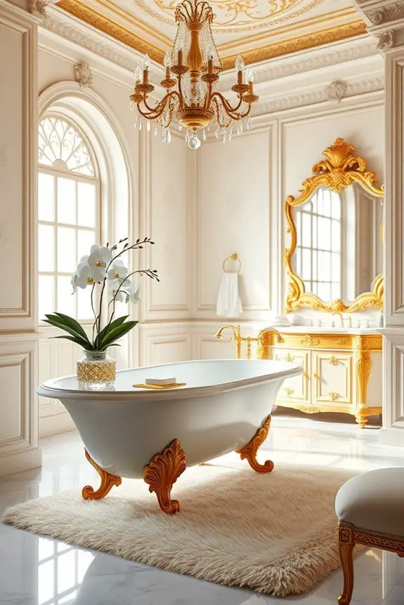 opulent ornate gold fixtures
