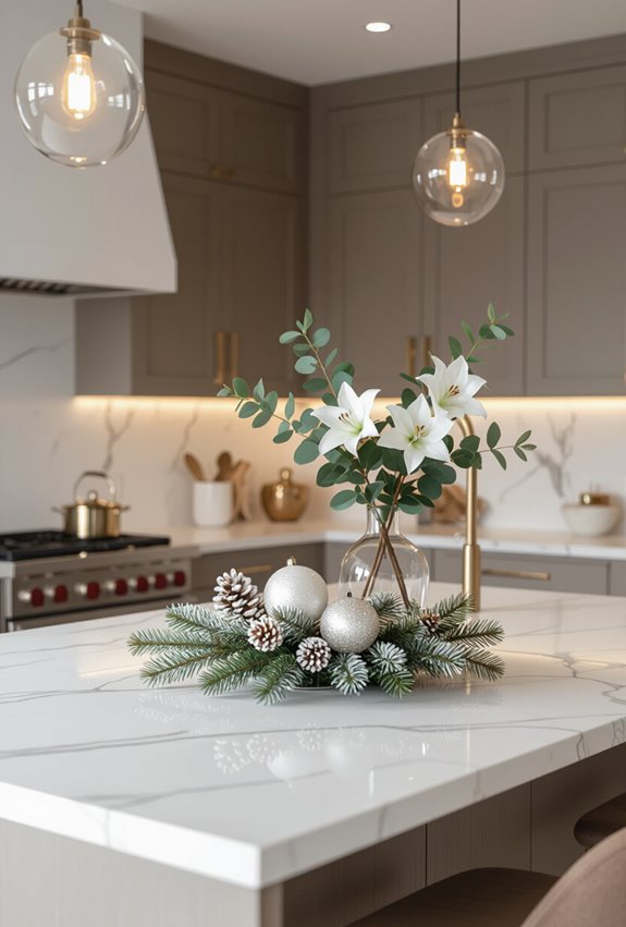 opulent winter kitchen accents