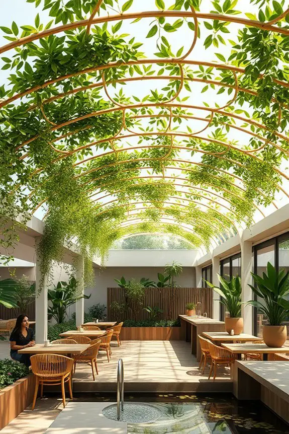organic cafe roof design