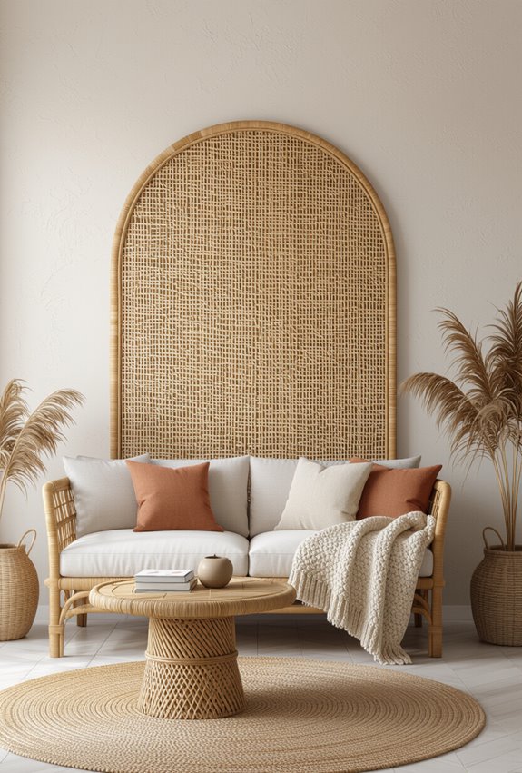 organic oversized woven texture panels