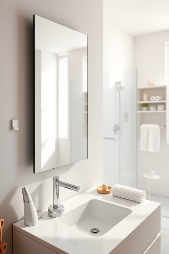 organize bathroom with command strips