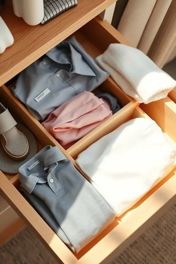organize drawers with dividers