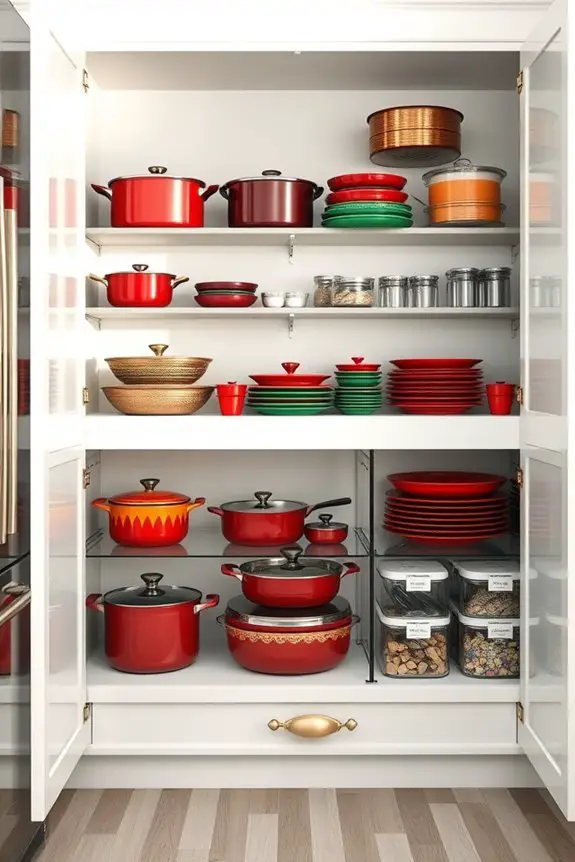 organize holiday cookware efficiently
