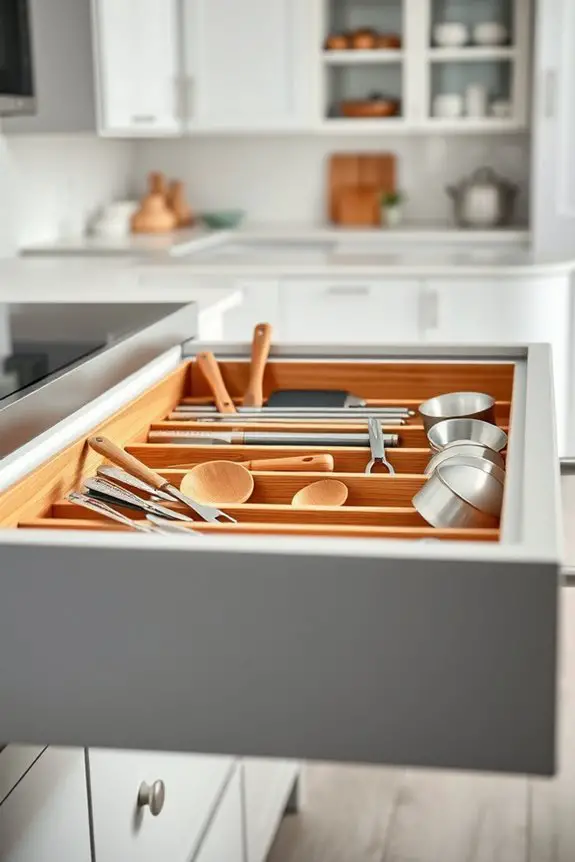 organize kitchen drawer space
