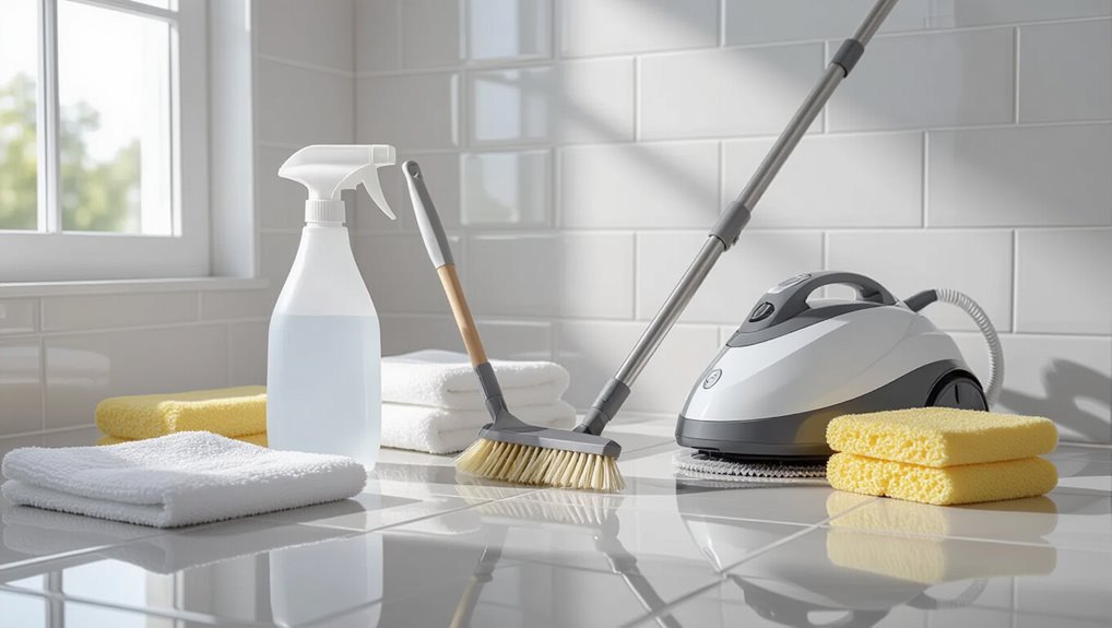 organize supplies for cleaning
