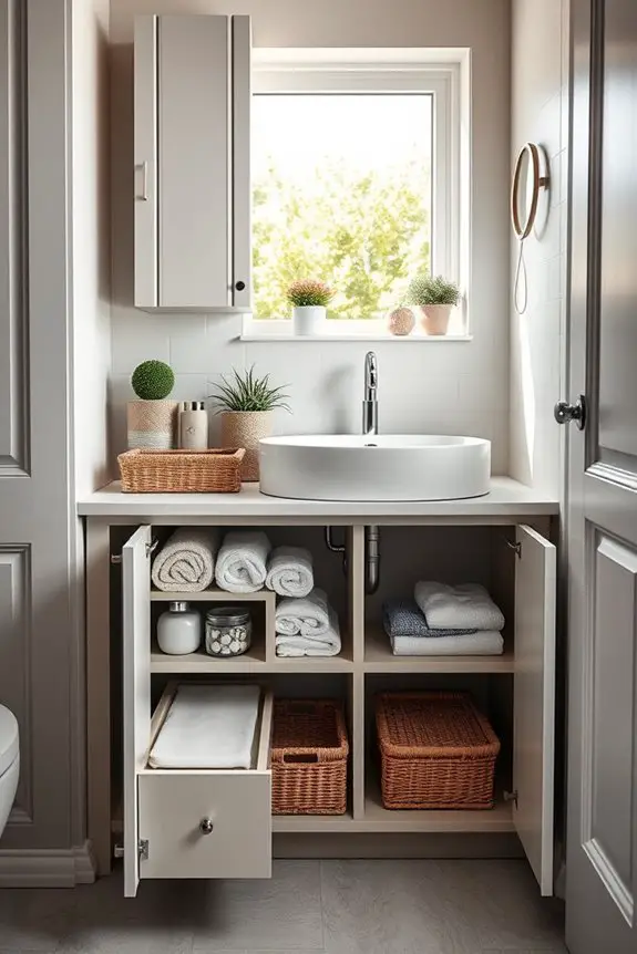 organize under sink storage efficiently