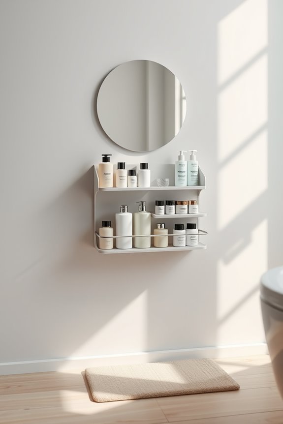 organized bathroom serene atmosphere