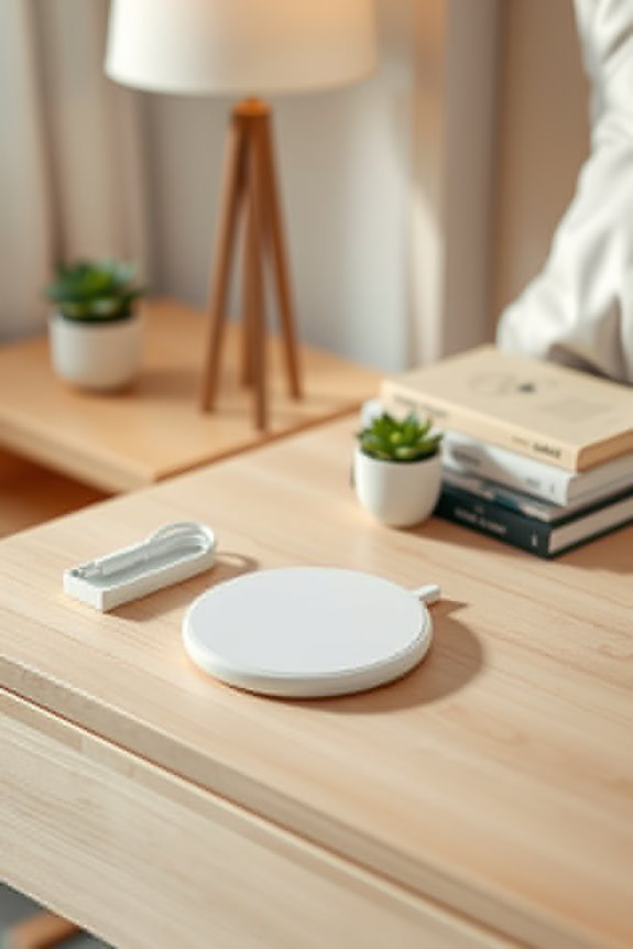 organized bedside charging station