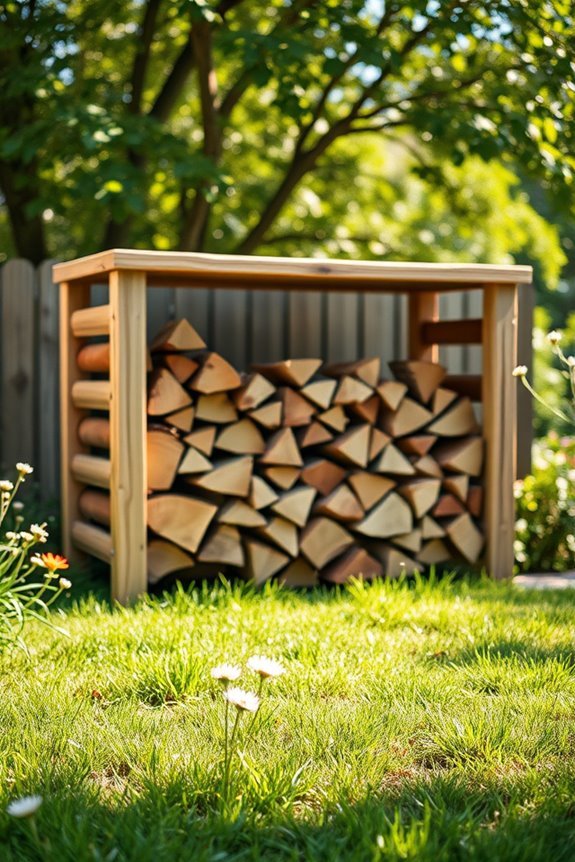 organized dry firewood storage
