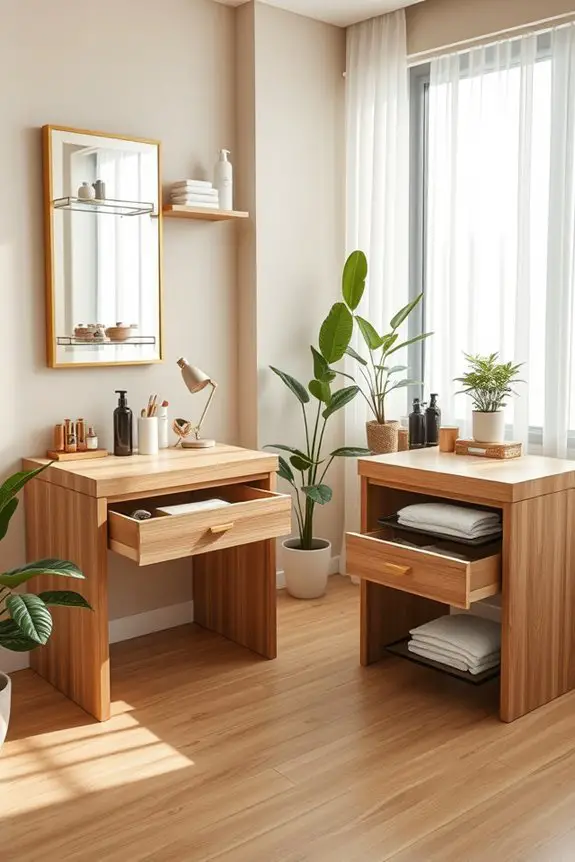organized efficient beauty workstations