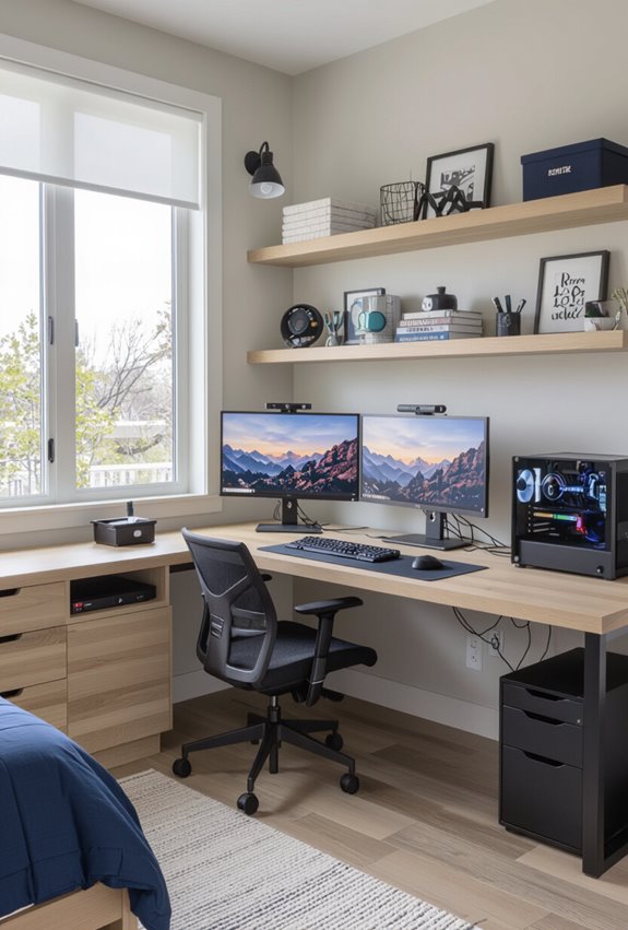 organized gaming tech setup