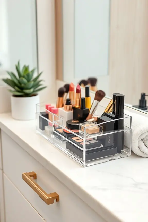 organized makeup enhances aesthetics