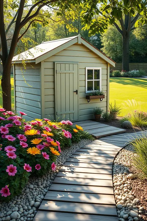 organized outdoor storage space