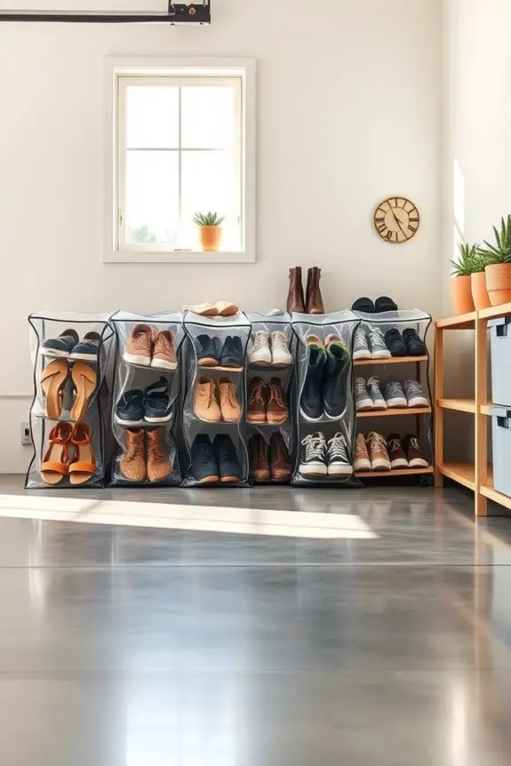 organized seasonal shoe storage