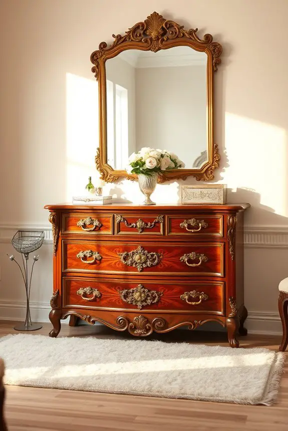ornate elegant bridal dresser