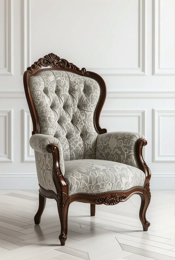 ornate tufted carved centerpiece