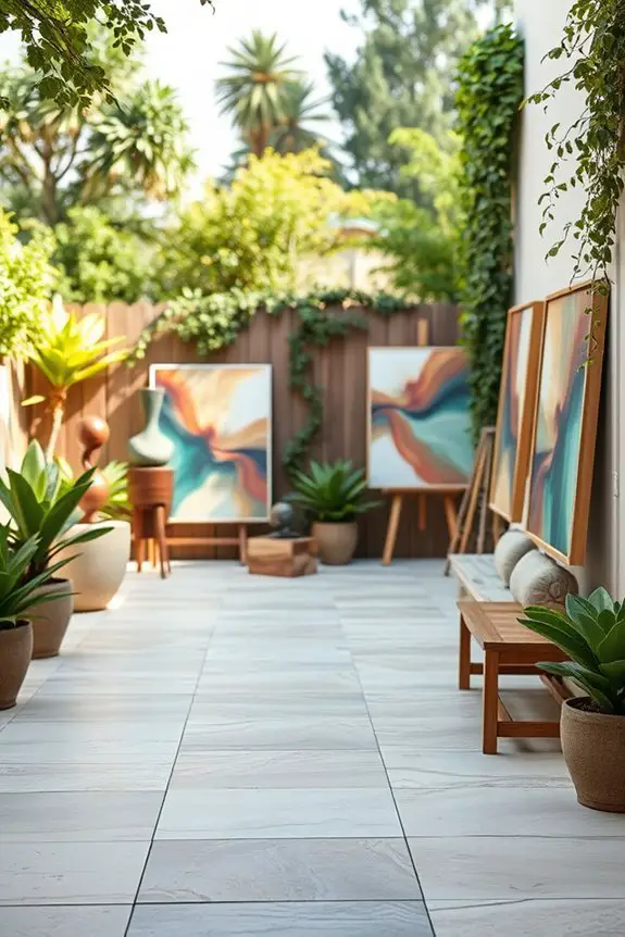 outdoor art gallery creation