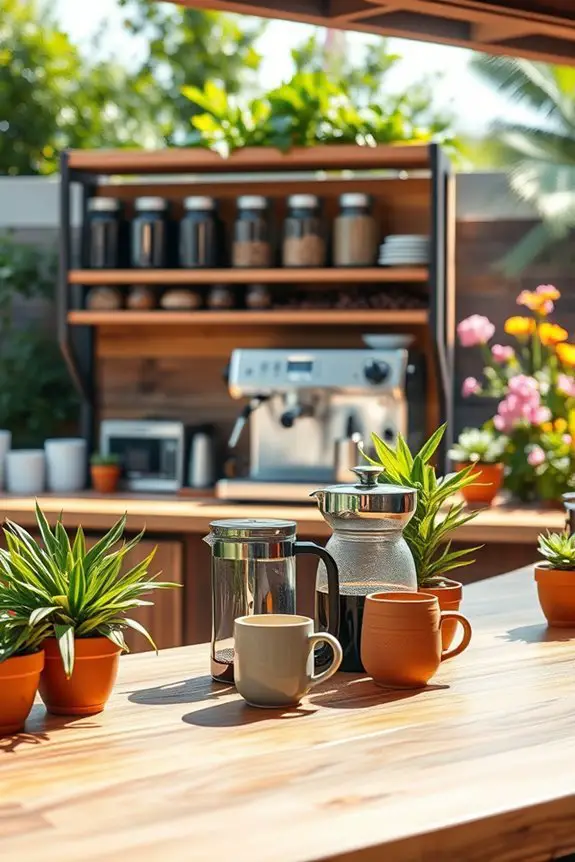 outdoor coffee bar experience