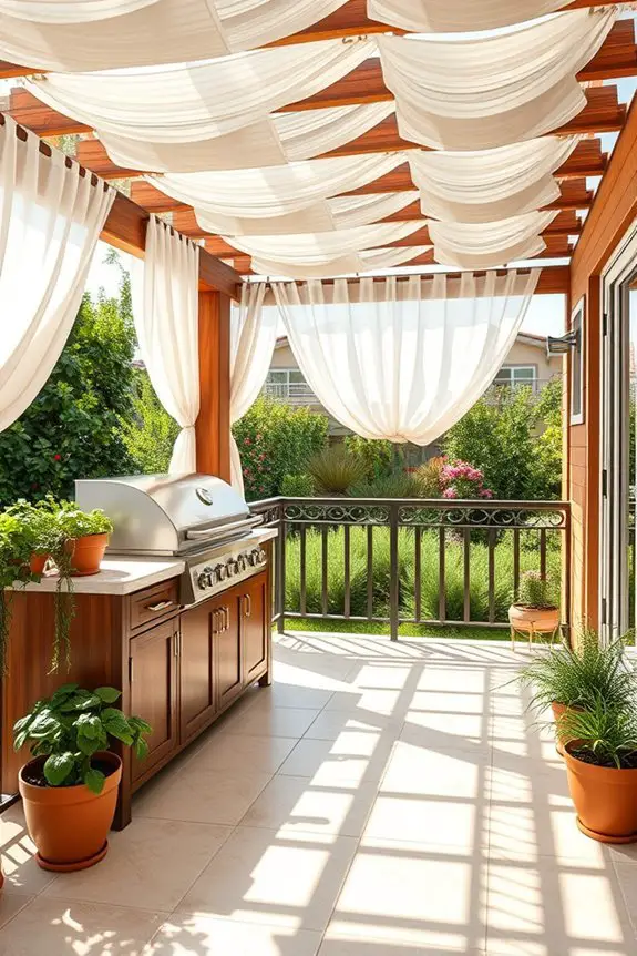 outdoor cooking balcony setup