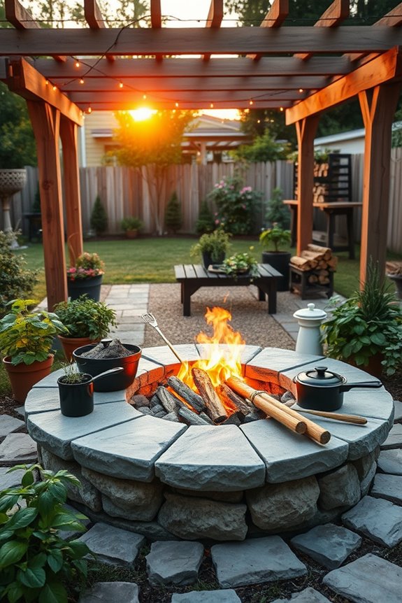 outdoor cooking fire station