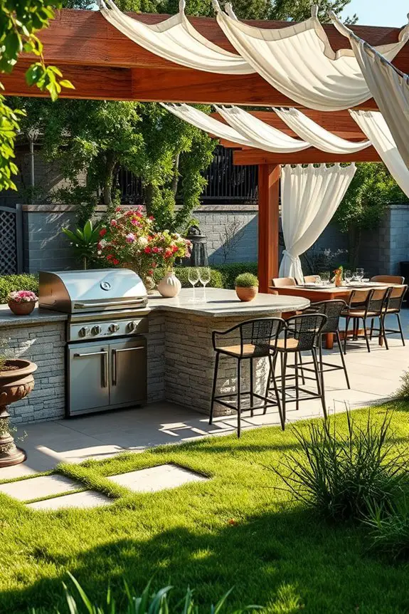 outdoor culinary entertainment space