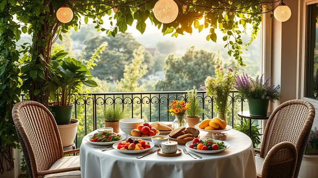 outdoor dining balcony ideas
