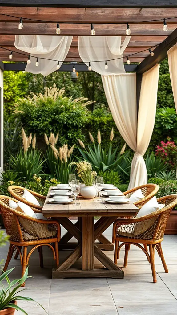 outdoor dining space design