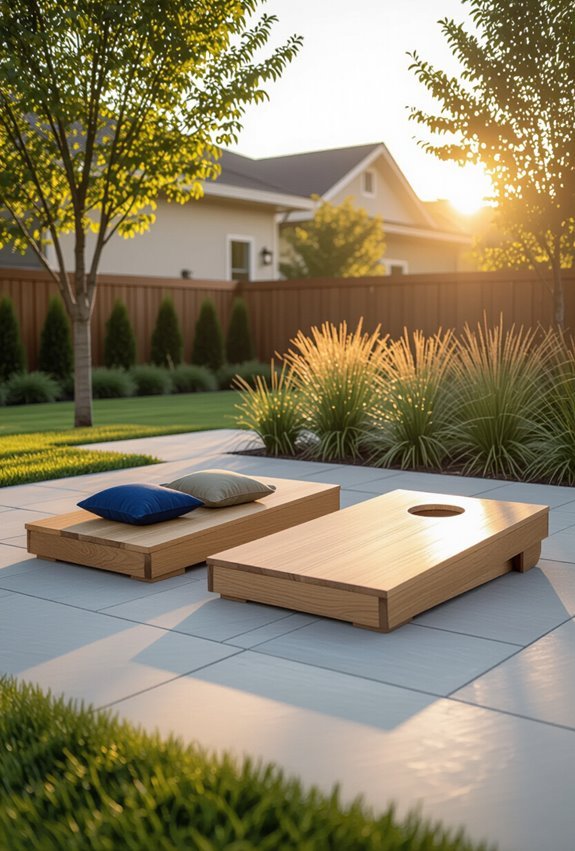 outdoor game area setup