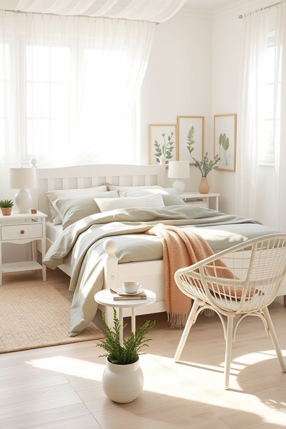 outdoor inspired serene bedroom decor