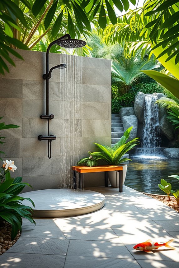 outdoor oasis shower experience