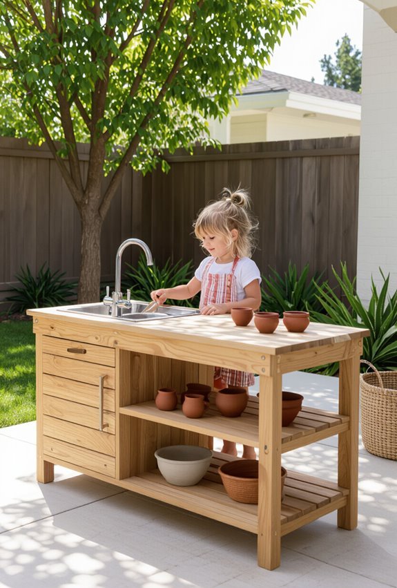 outdoor sensory mud kitchen