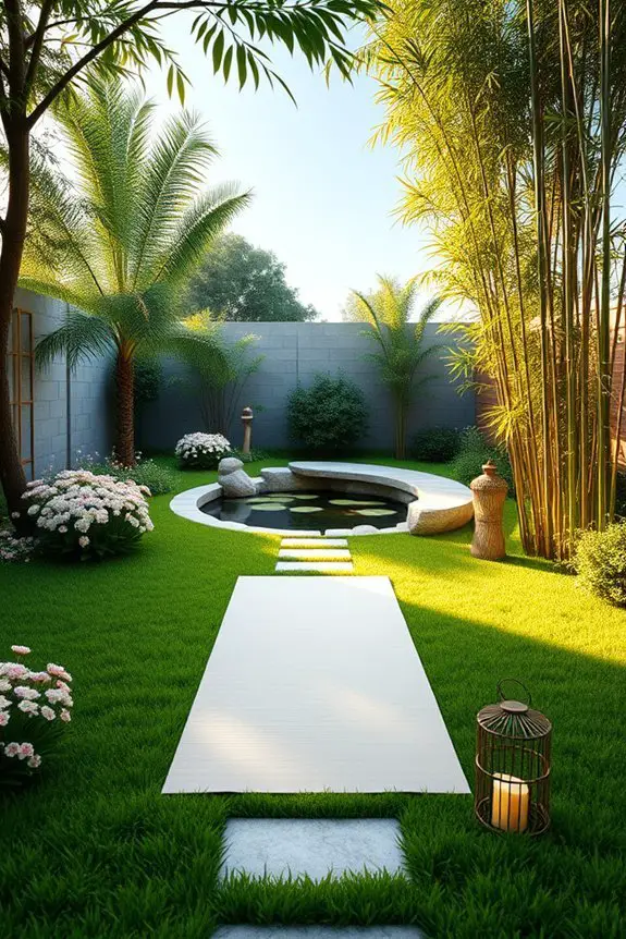 outdoor serene yoga oasis
