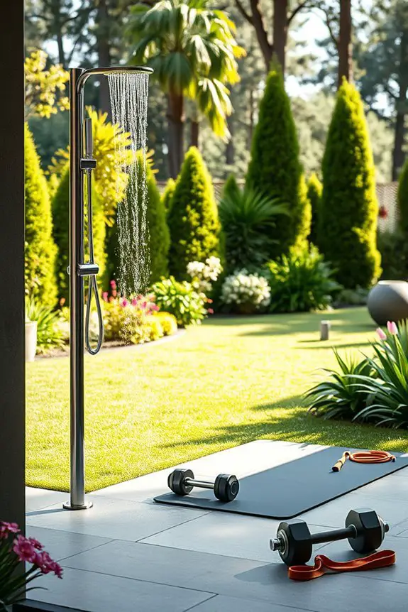 outdoor shower for refreshment