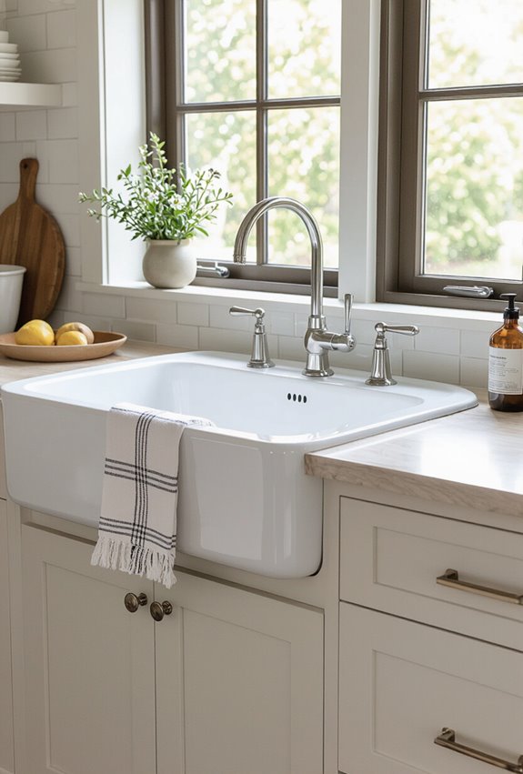 oval farmhouse sink timeless blend