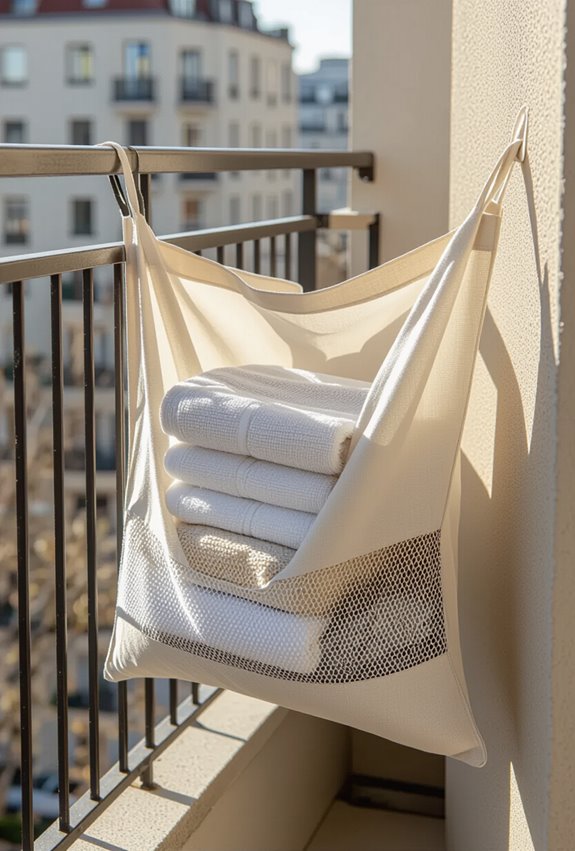 over the railing drying convenience