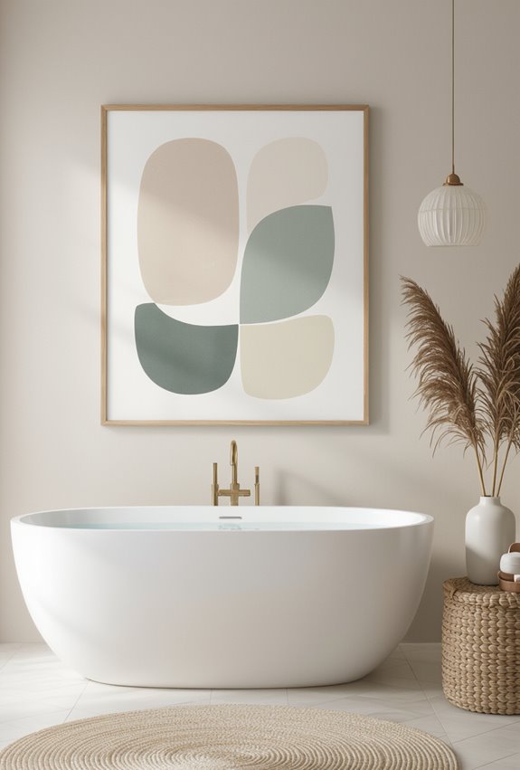 oversized art soft hues