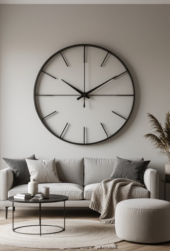oversized clock anchors decor