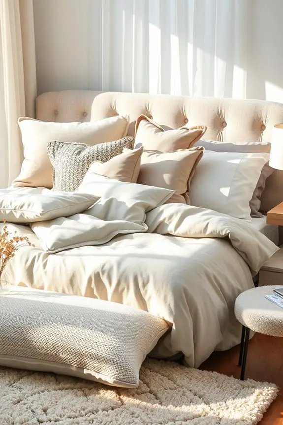 oversized cushions enhance aesthetics