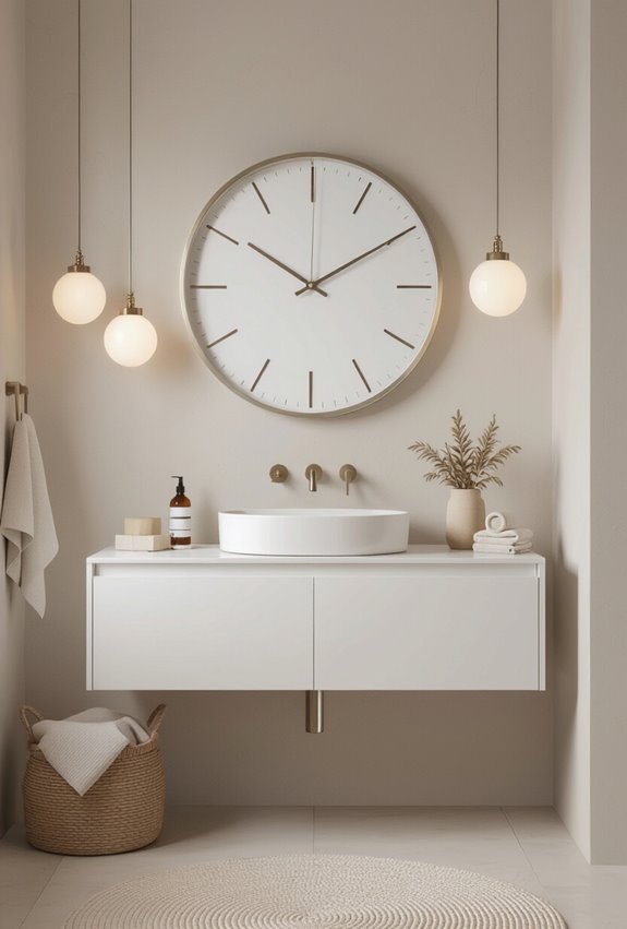 oversized decorative clock focalpoint