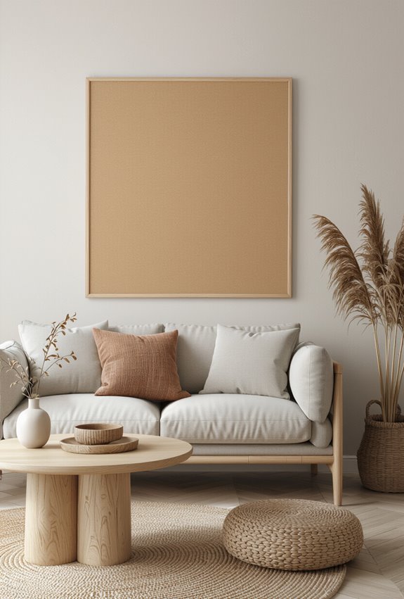 oversized fabric covered corkboard display