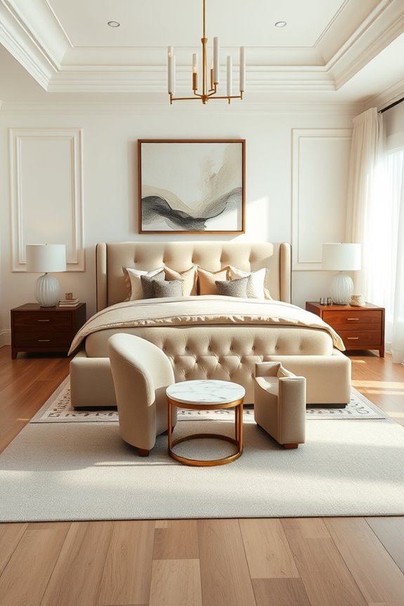 oversized furniture enhances spaciousness