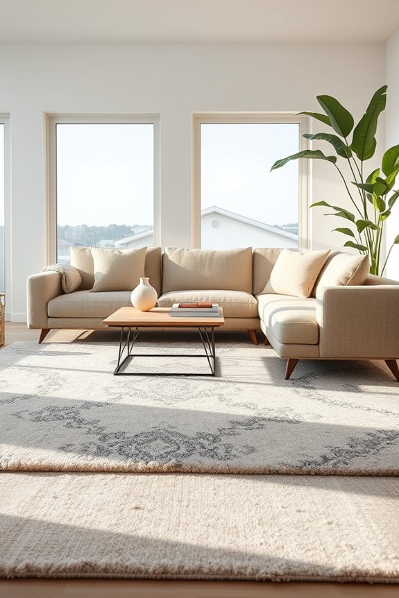 oversized rugs enhance spaces