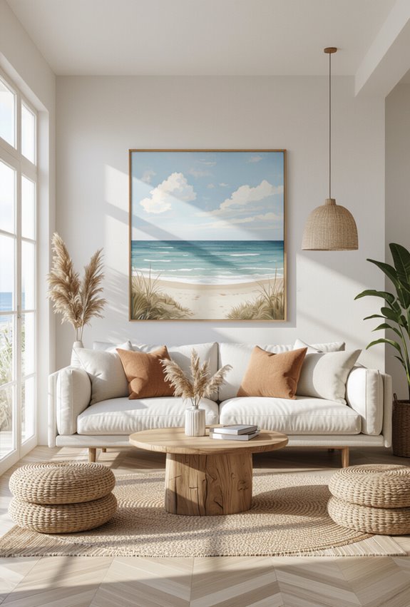 oversized seascape anchors room