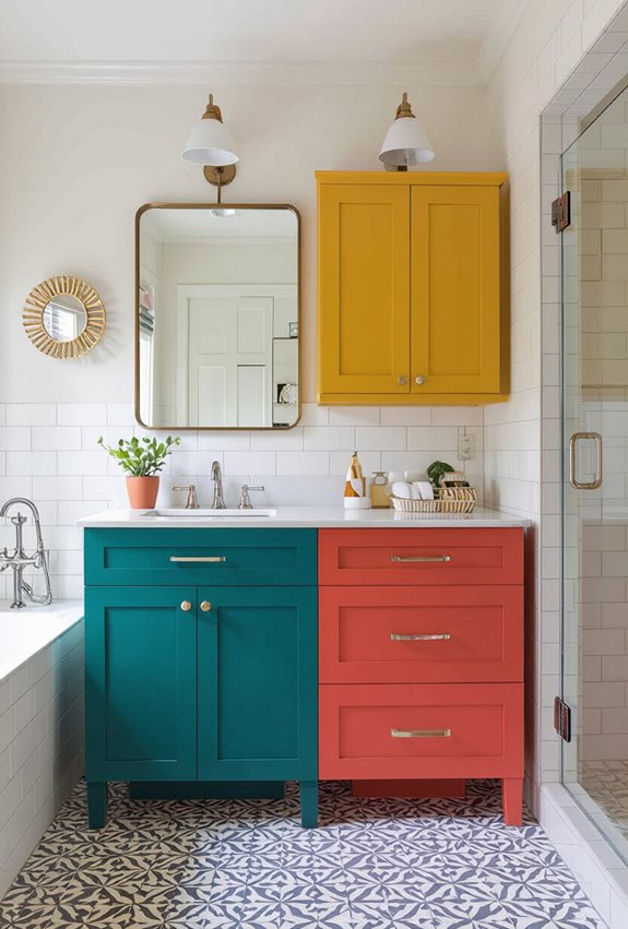 paint one cabinet bright