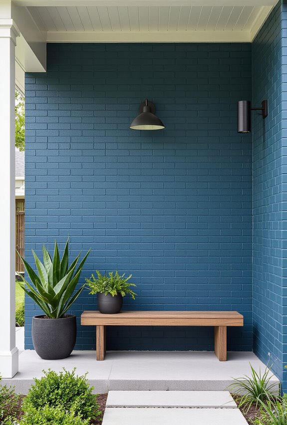 painted brick for contrast