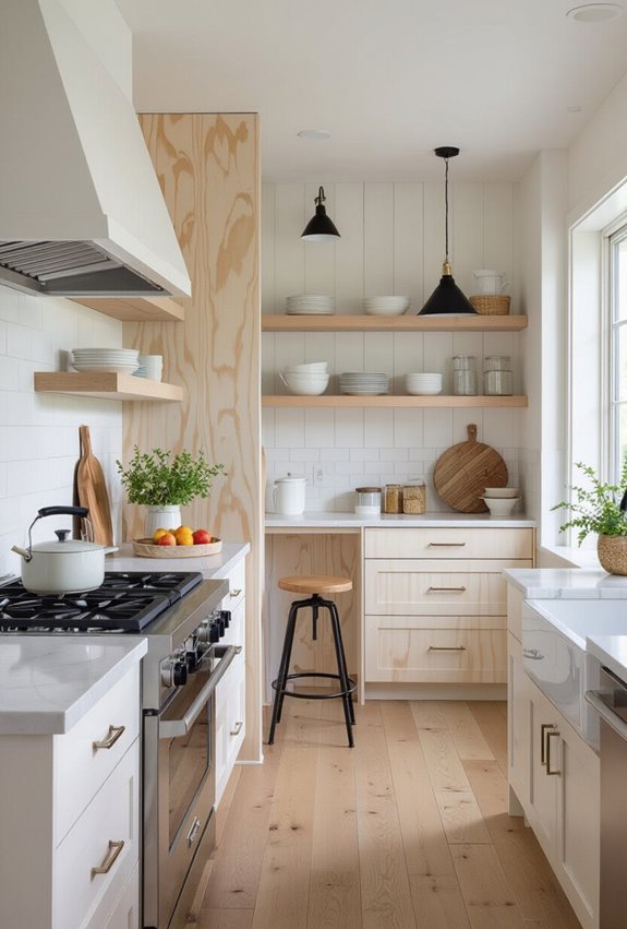 painted plywood half wall