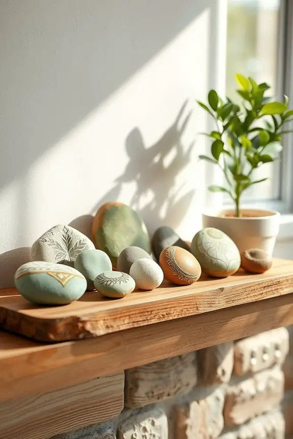 painted rocks home display